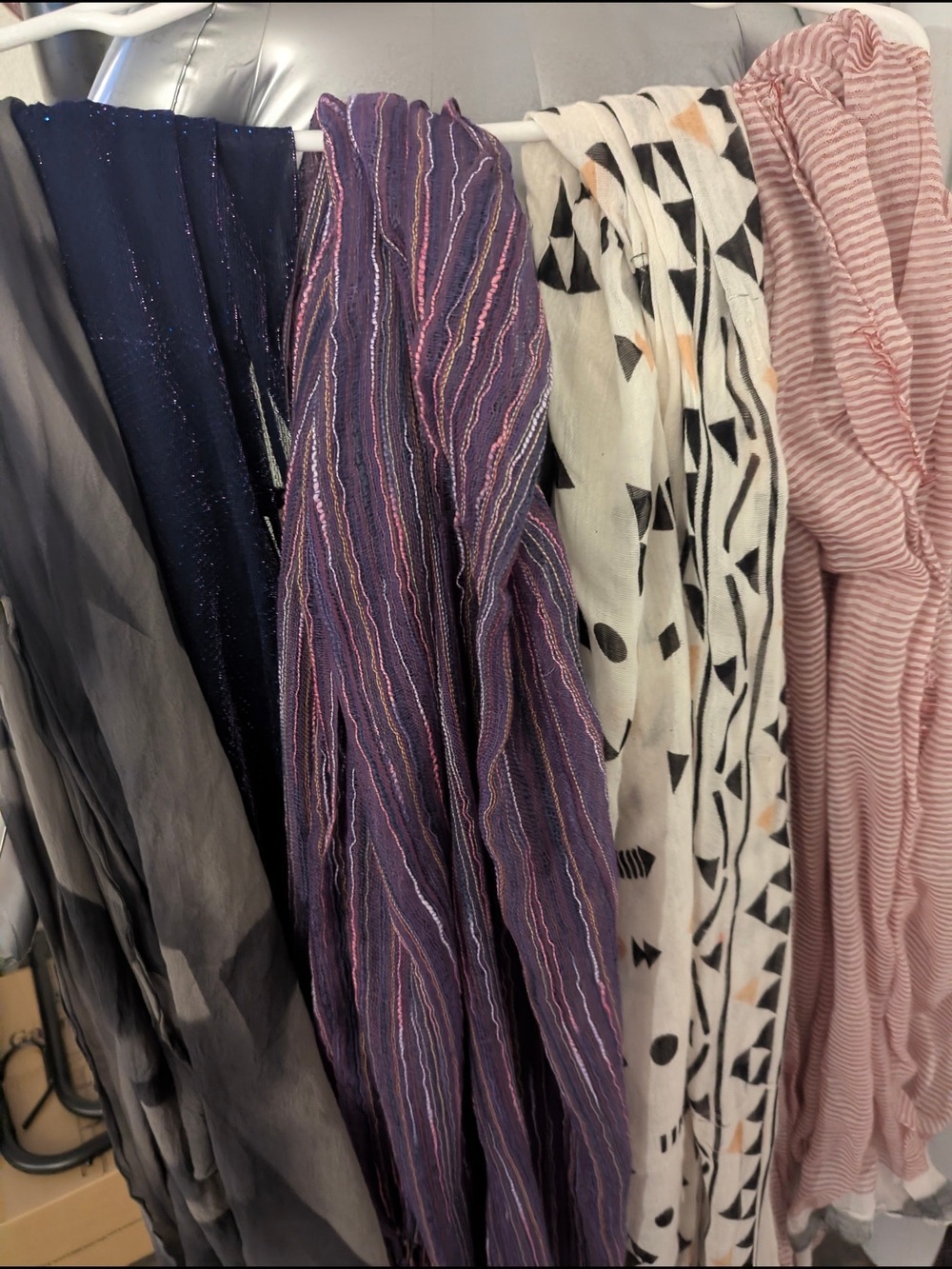 Scarves, Scarves, Scarves- 25 Scarves: Various Colors, Patterns - Mixed Textures - Picture 4 of 8